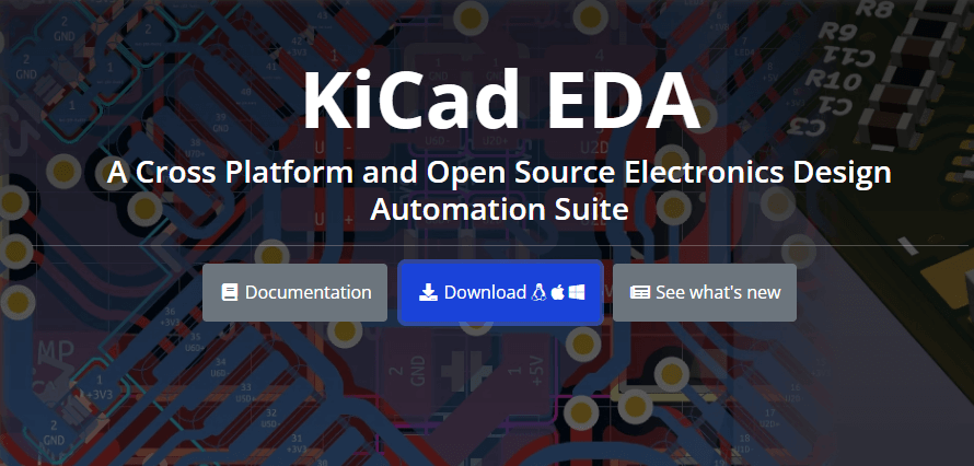KiCad EDA webpage Screenshot