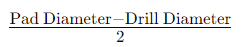 Annular ring size calculation formula-1