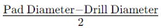 Annular ring size calculation formula-2