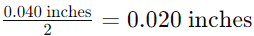 Annular ring size calculation formula-4