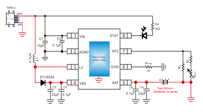 Type-c USB circuit diagram